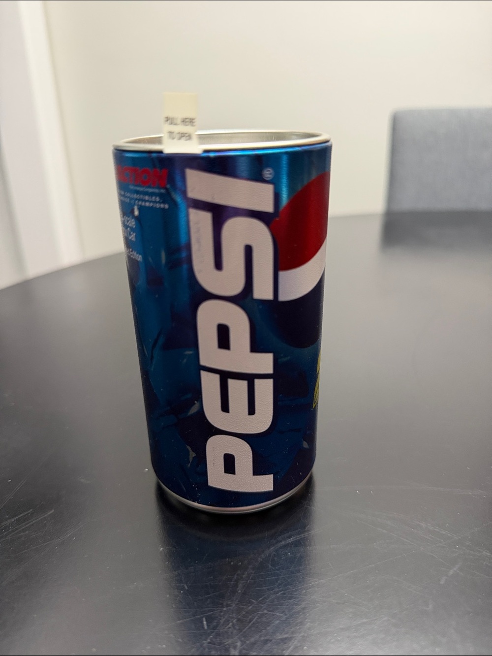Pepsi Tall Can in Blue with Red and White Logo with 1:64 scale stock car
